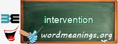 WordMeaning blackboard for intervention